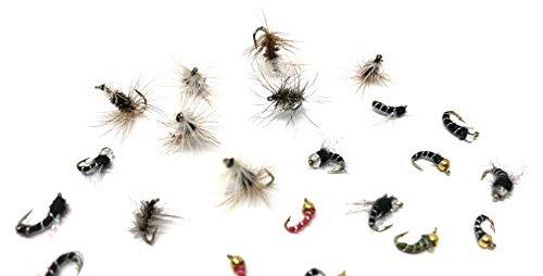 Midge Fly Assortment - 32 Flies - Size 18, 20 (2 of Each Size)  Includes Zebra, UV, Top Secret, Mercury, and More