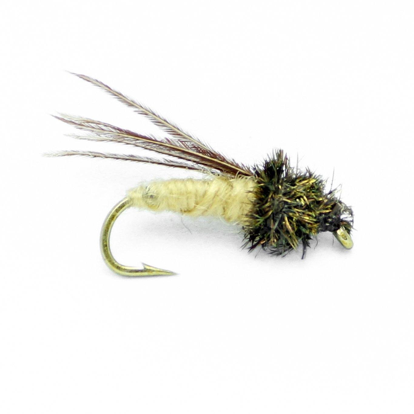 Feeder Creek Fly Fishing Lures Assortment, 15 Wet & Dry Fly