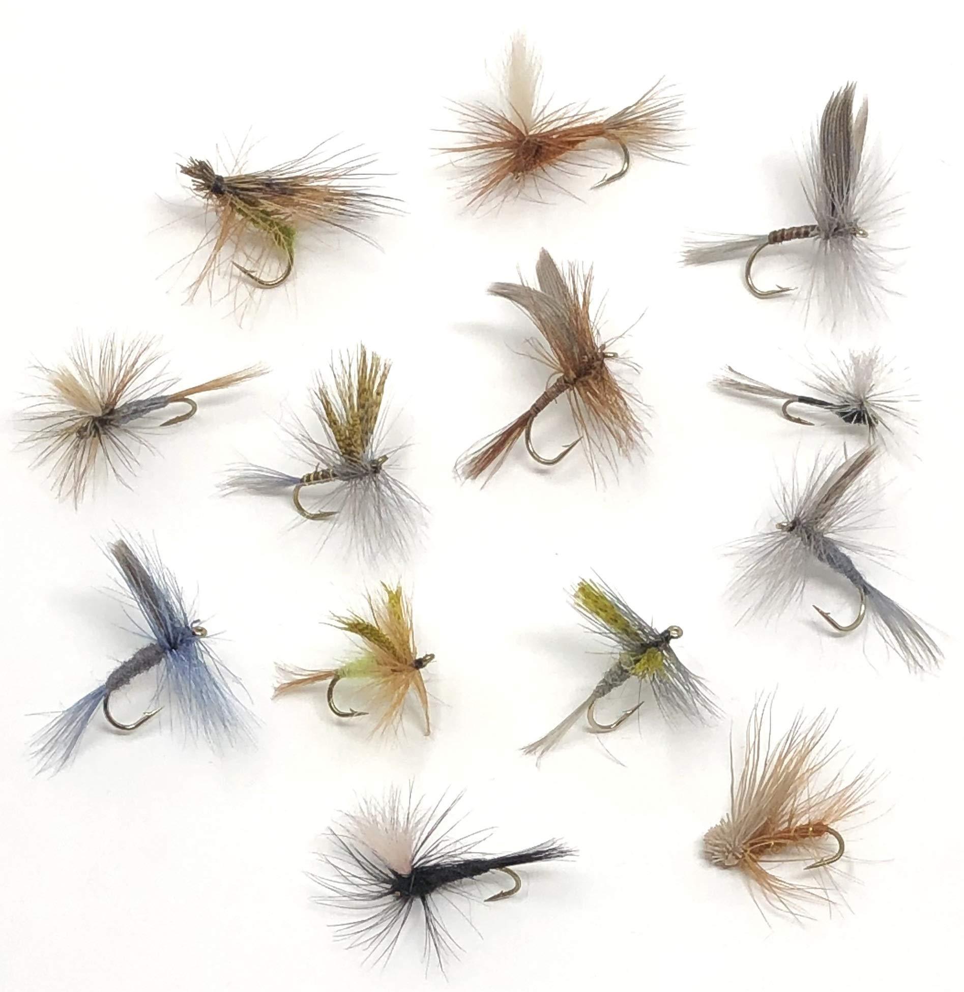 Feeder Creek Fly Fishing Lures Assortment, 15 Wet & Dry Fly Patterns for  Trout, Bass and Other Freshwater Fish, Includes Bead Head Nymphs, Emerger,  Pupa and Mor…