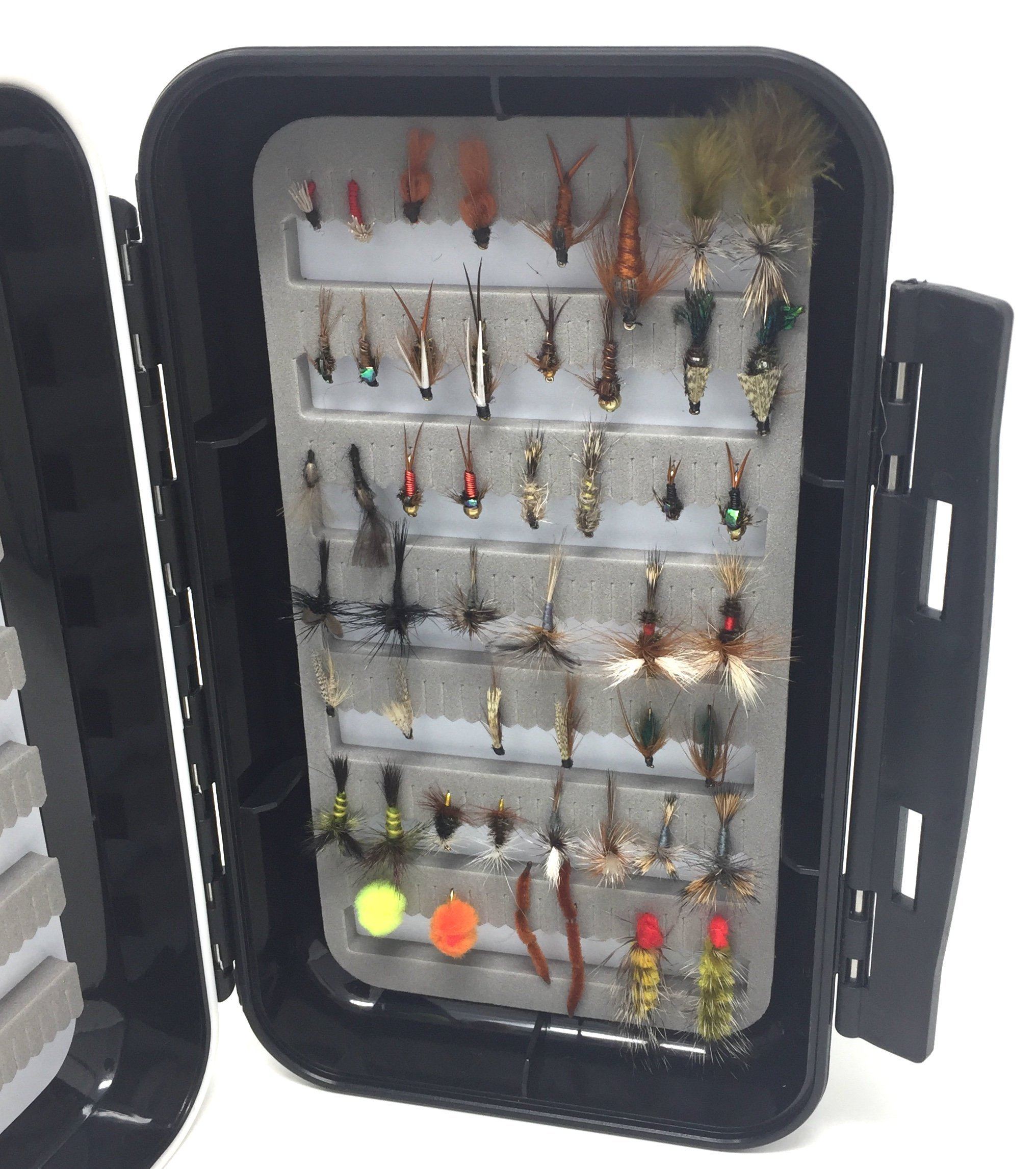 50assortment of Flies With Box Fishing Fly Hand Made in USA 