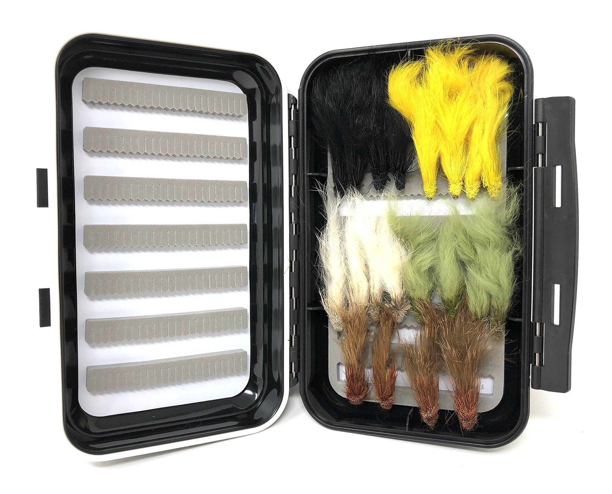 Feeder Creek Fly Fishing Trout Flies - Zonker Streamers (20 Flies with Box)